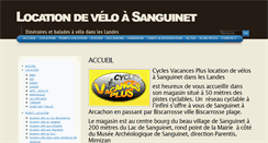 Desktop Screenshot of location-velo-sanguinet.com