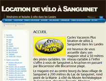Tablet Screenshot of location-velo-sanguinet.com